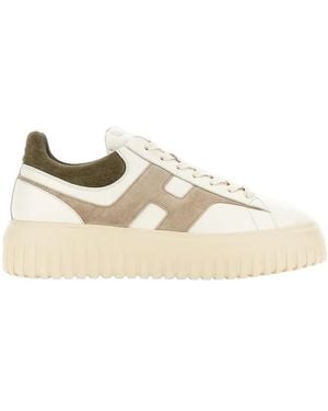 Hogan H-Stripes Sneakers - Natural