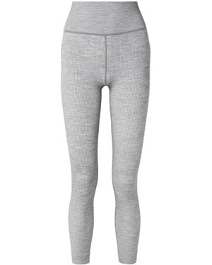CORDOVA Ribbed Knitted Leggings - Gray