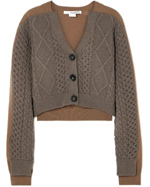 Stella McCartney Cable-Knit Cardigan - Brown
