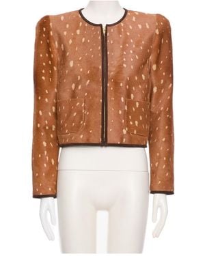 Valentino Long-Sleeve Casual Jacket - Brown