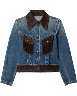 Nili Lotan Patchwork Denim Jacket - Blue