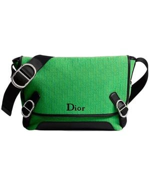 Dior Medium Jett Messenger Bag With Flap - Green