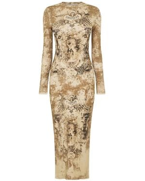 Jean Paul Gaultier Printed Dress - Metallic