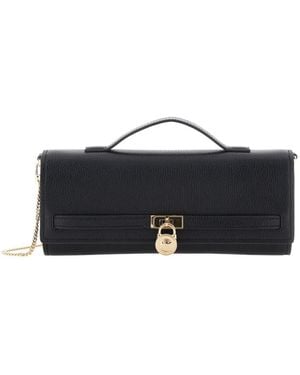 MICHAEL Michael Kors Hamilton Foldover Top Clutch Bag - Black