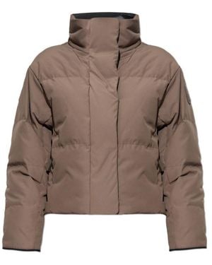Canada Goose Long-Sleeved Stand-Collar Down Jacket - Brown