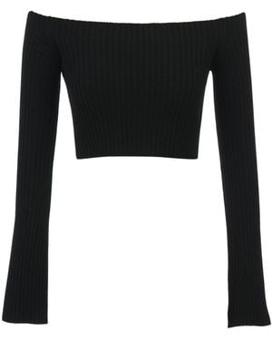 Chloé Lower Impact Knitted Top - Black