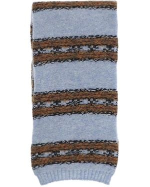 Dries Van Noten Striped Scarf - Gray
