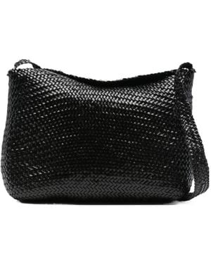 Dragon Diffusion Santa Marta Woven Rectangular Shoulder Bag - Black