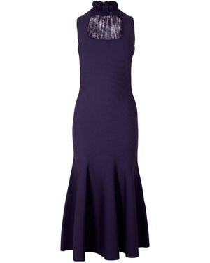McQueen Alex Lace Midi A-Line Dress - Blue