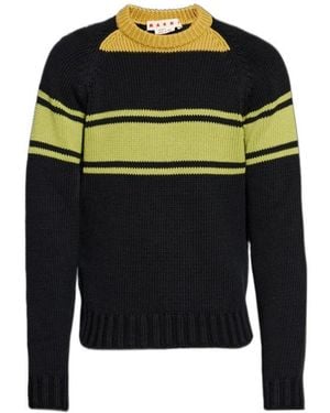 Marni Long-Sleeve Knitted Pullover - Black