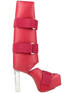 Rick Owens Plain Color Boots - Red
