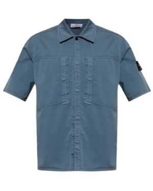 Stone Island Short Sleeved Shirt - Blue