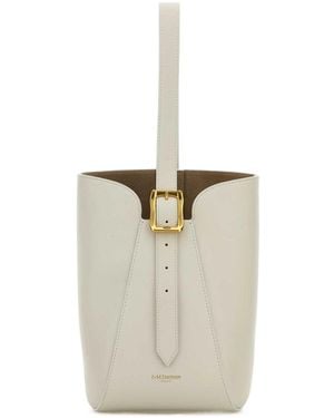 J&m Davidson Nano Quiver Buckle-Fastening Leather Bucket Bag - White