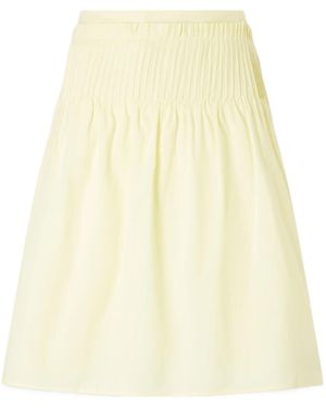 SIR. Pleated Midi Skirt - Yellow
