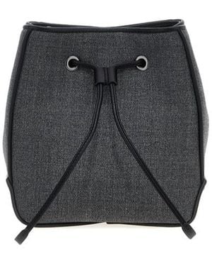 Brunello Cucinelli Monile Drawstring Bucket Bag - Grey
