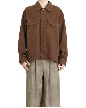 Uma Wang Javari Shirt Jacket - Brown