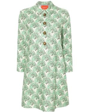 La DoubleJ Artemis Fans-Jacquard Minidress - Green