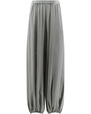 Alysi Wide-Leg Drawstring Trousers - Grey