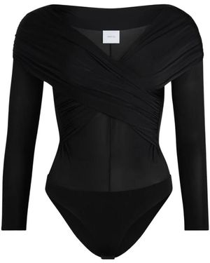 Patou Wrap Bodysuit - Black