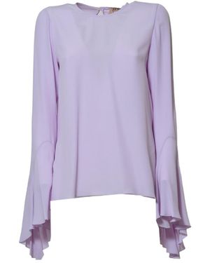 N°21 Logo Long-Sleeved Blouse - Purple