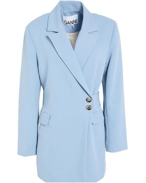 Ganni Simple Double- Blazer - Blue