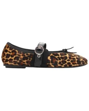 Repetto Studded Strap Ballet Flats - Brown
