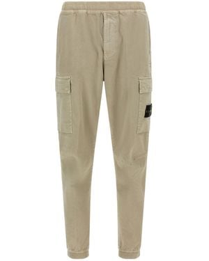 Stone Island Elastic-Waist Casual Pants - Natural