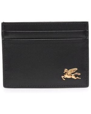 Etro Leather Card Holder - Black