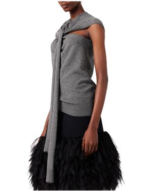 Stella McCartney Self-Tie Fastened Sleeveless Knitted Top - Black