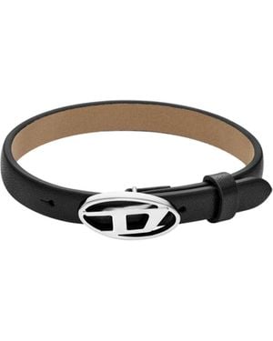 DIESEL Leather Stackable Bracelet - White