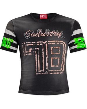 DIESEL T-Uncusl Flocked-Logo T-Shirt - Green