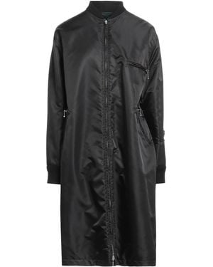 MM6 by Maison Margiela Single-Breasted Long Sleeve Coat - Black