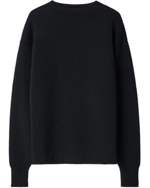 Lemaire Double-Face Boat-Neck Sweater - Black