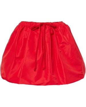 Patou Drawstring Mini Skirt - Red