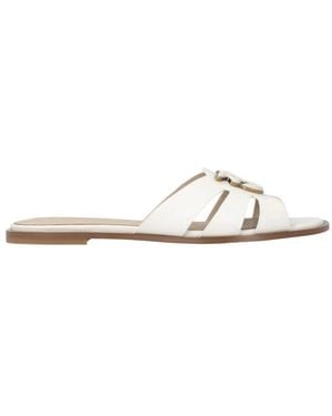 Pinko Love Birds Cut-Out Flat Sandals - White