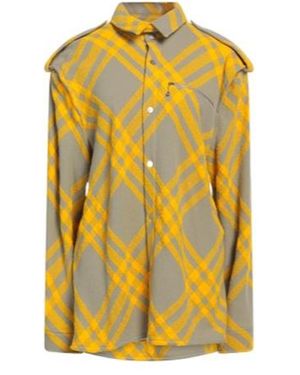 Burberry Checked Shirts - Yellow
