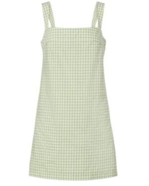 Jonathan Simkhai Sloan Gingham Cotton-Blend Minidress - Green