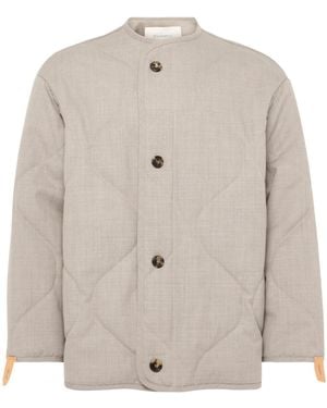 JW Anderson Jw Anderson Quilted Button-Up Jacket - Natural