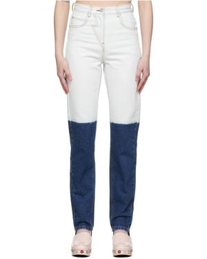 Pushbutton Belt Loop Jeans - Blue