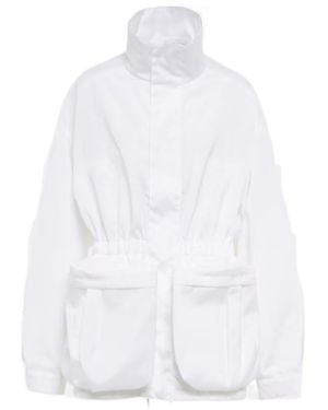 Wardrobe NYC Drawstring Waist Casual Jacket - White
