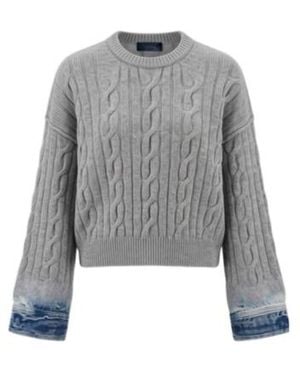 Haikure Crew-Neck Sweater - Gray