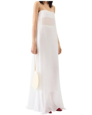 Jacquemus La Robe Bandeau Layered Maxi Dress - White