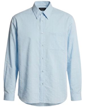 Gucci Striped Technical Cotton Shirt - Blue