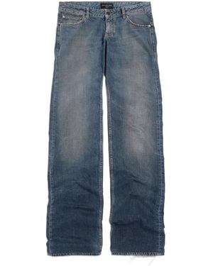 Balenciaga Fitted Low-Waisted Jeans - Blue