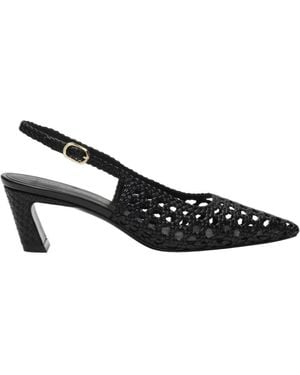 Stuart Weitzman Stassi Woven Slingback 50 - Black