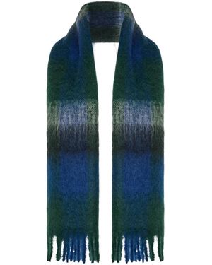 The Row Plaid Scarf - Blue
