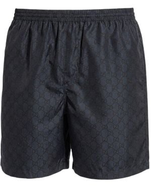 Gucci Printed Poplin Swim Shorts - Blue