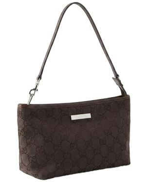Gucci Small Pouch With Strap And Plaque - White