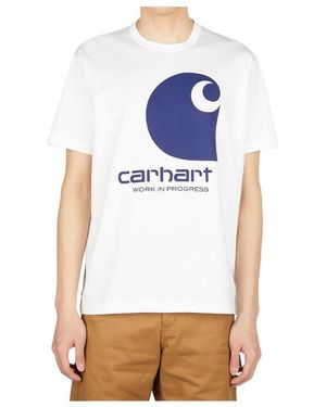 Junya Watanabe X Carhartt Printed T-Shirt With Round Neck - White