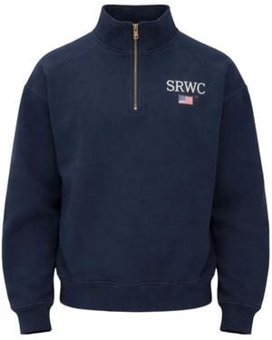 Sporty & Rich Half-Zip Sweatshirt - Blue